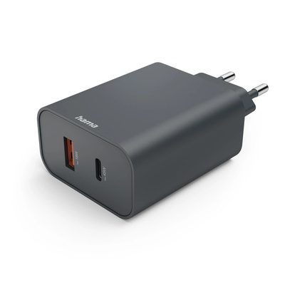 Hama 00086444 45W USB-C, USB-A Charger PD Black