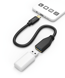  Hama 00178258 Cable Adapter OTG USB Type-C 15cm, Black  Hover