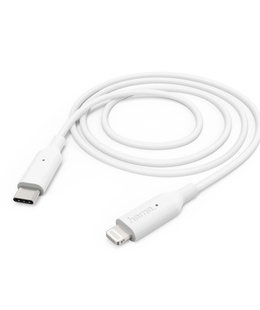 Hama 00183295 Charging/Data Cable, USB Type-C to Lightning 1m, White  Hover