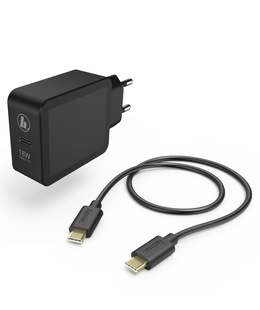  Hama 00183326 Charging Kit, USB-C PD / Qualcomm 18W, USB-C Cable 1.5m, Black  Hover