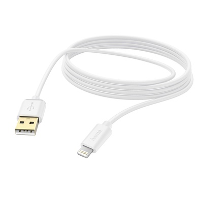  Hama 00187207 Charging/Data Cable, Lightning 3m, White
