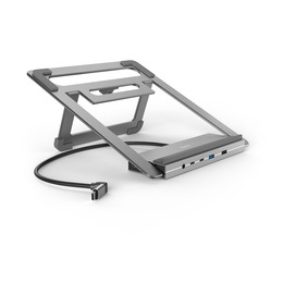  Hama 00200139 Connect2Office Stand, USB-C dock, 12 ports, 100 W, Gray