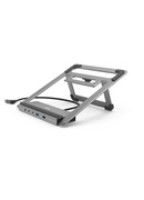  Hama 00200139 Connect2Office Stand, USB-C dock, 12 ports, 100 W, Gray Hover