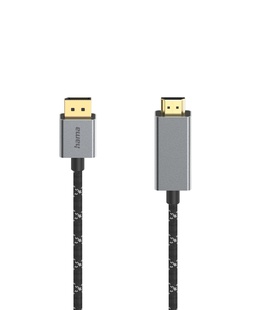  Hama 00200506 Video Cable, DisplayPort Plug - HDMI Plug, Ultra-HD 4K@60Hz 1.5m  Hover