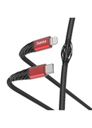  Hama 00201541 Extreme Charging Cable USB-C - Lightning 1.5m Nylon black/red