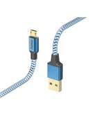  Hama 00201555 Reflective Charging Cable, USB-A - Micro-USB 1.5m Nylon blue