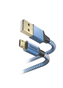  Hama 00201555 Reflective Charging Cable, USB-A - Micro-USB 1.5m Nylon blue Hover