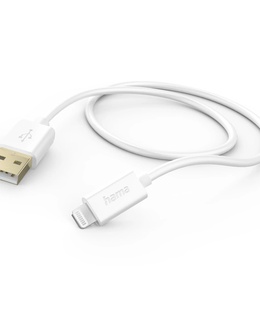  Hama 00201581 Charging Cable, USB-A - Lightning 1.5m white  Hover