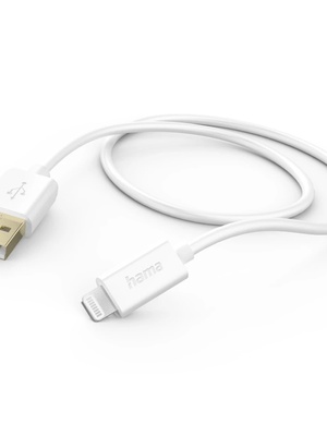  Hama 00201581 Charging Cable, USB-A - Lightning 1.5m white  Hover