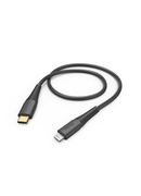  Hama 00201602 Charging Cable, USB-C - Lightning 1.5m black