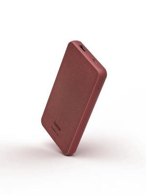  Hama 00201657 Fabric 10 Power Pack 10000 mAh, Chili Red  Hover