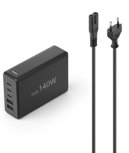  Hama 00201978 Charging Station With 3xUSB-C/2xUSB-A 140 W Black  Hover