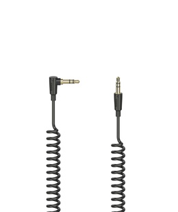  Hama 00205114 Flexi-Slim Spiral Cable, 3.5mm 90 Jack Plug - Plug Stereo 1.5m  Hover