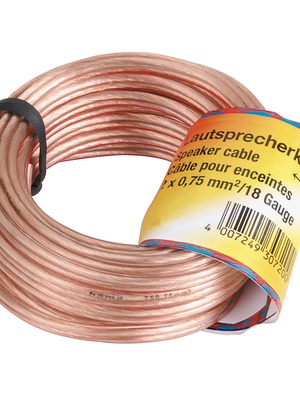  Hama 00205266 Loudspeaker Cable 2 x 0.75 mm, 20m Transparent  Hover