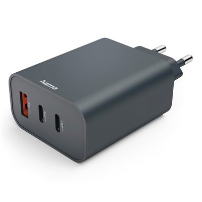 Hama 08644500 65W PD Wall Charger 2x USB-C USB-A Fast Charging ECOSENTIAL