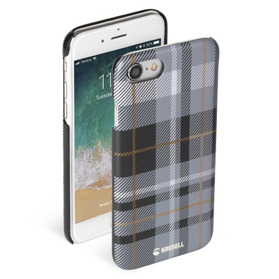  Krusell Limited Cover Apple iPhone 8/7 plaid dark grey