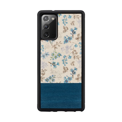  MAN&WOOD case for Galaxy Note 20 blue flower black