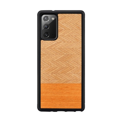  MAN&WOOD case for Galaxy Note 20 herringbone arancia black