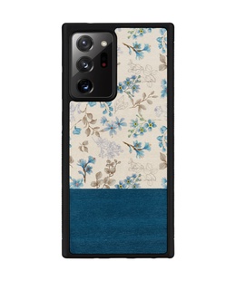  MAN&WOOD case for Galaxy Note 20 Ultra blue flower black  Hover