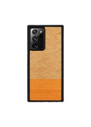  MAN&WOOD case for Galaxy Note 20 Ultra herringbone arancia black