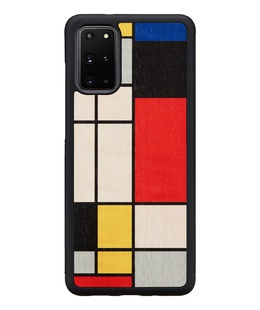  MAN&WOOD case for Galaxy S20+ mondrian wood black  Hover