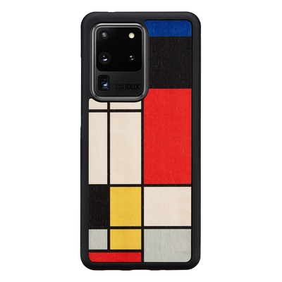  MAN&WOOD case for Galaxy S20 Ultra mondrian wood black