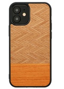  MAN&WOOD case for iPhone 12 mini herringbone arancia black