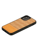  MAN&WOOD case for iPhone 12 mini herringbone arancia black Hover