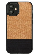  MAN&WOOD case for iPhone 12 mini herringbone nero black