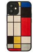 MAN&WOOD case for iPhone 12 mini mondrian wood black