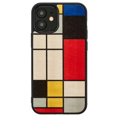  MAN&WOOD case for iPhone 12 mini mondrian wood black