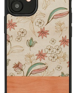  MAN&WOOD case for iPhone 12 mini pink flower black  Hover