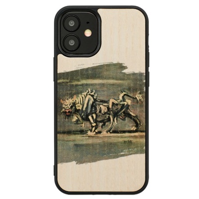  MAN&WOOD case for iPhone 12 mini white bull