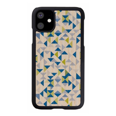  MAN&WOOD SmartPhone case iPhone 11 blue triangle black