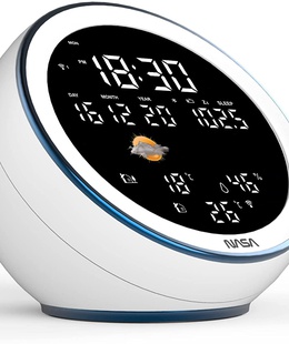  Nasa WSP1500 white Weather Station/Speaker BT Moon  Hover