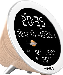  Nasa WSP1700 wood Weather Station/Speaker BT Ship  Hover