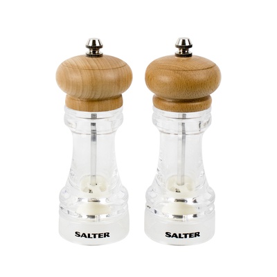  Salter 7607 WDXR Beech Wood Mills Twin