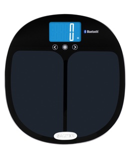 Svari Salter 9192 BK3R Curve Bluetooth Smart Analyser Bathroom Scale black  Hover