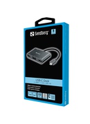  Sandberg 136-35 USB-C Dock 2xHDMI+1xVGA+USB+PD Hover