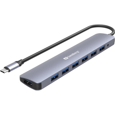  Sandberg 136-40 USB-C to 7 x USB 3.0 Hub