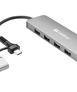  Sandberg 136-63 USB-C/A to 4xUSB 3.0 Hub  Hover