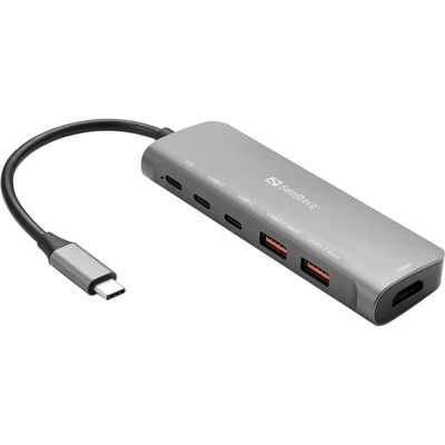 Sandberg 136-65 USB-C Dock HDMI+2xA+2xC+PD100W