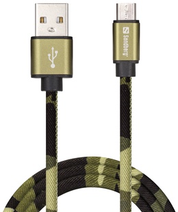  Sandberg 441-15 MicroUSB Green Camouflage 1m  Hover