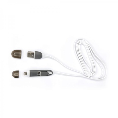  Sbox 2IN1W USB->Micro USB+IPH.5 M/M 1M white