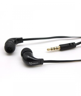 Austiņas Sbox Stereo Earphones With Microphone EP-038B Black  Hover