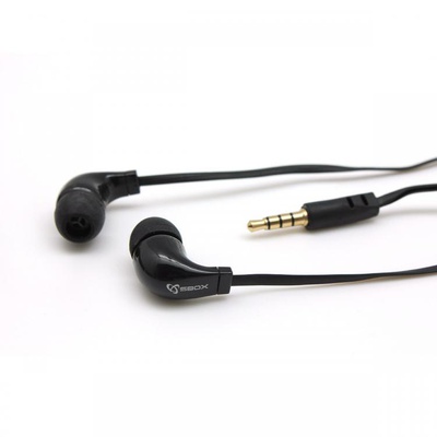 Austiņas Sbox Stereo Earphones With Microphone EP-038B Black