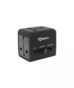  Sbox TA-23 Universal Travel Adapter with Dual USB Charger  Hover