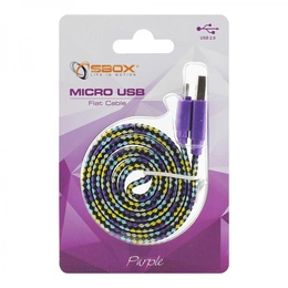  Sbox USB->Micro USB 2.0 M/M 1m colorfull blister purple