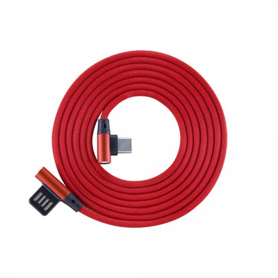  Sbox USB->Type-C 90 m/m 1.5m Type-C-90R Strawberry Red