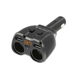  Tellur 2 Sockets cigarette lighter splitter, 2xUSB, Type-C